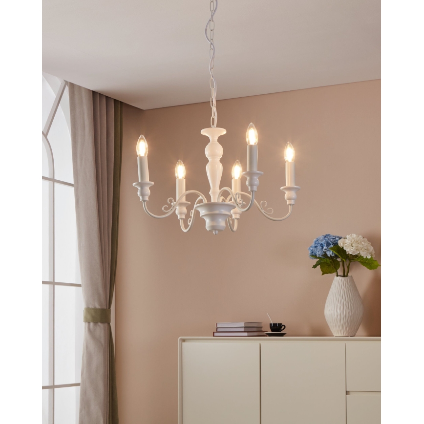 Eglo - Candelabro 5xE14/40W/230V
