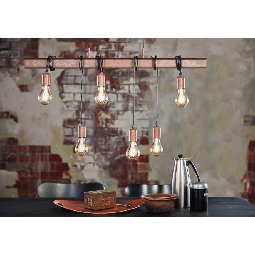 Eglo - Candelabro num fio TOWNSHEND 6xE27/60W/230V