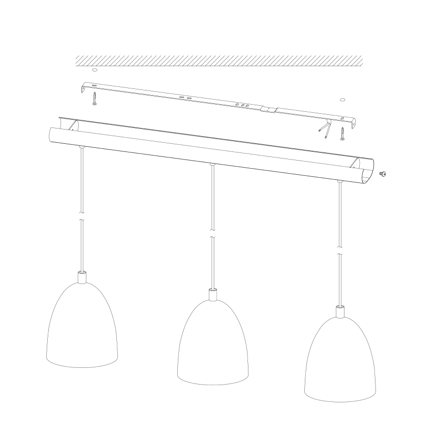 Eglo - Luz pendente 3xE27/60W