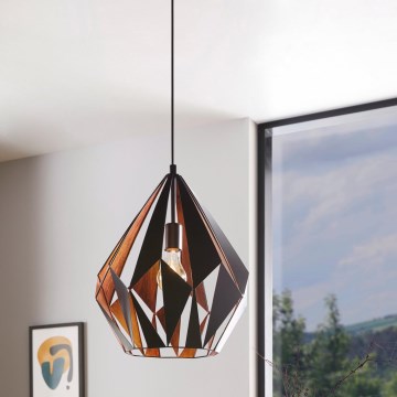 Eglo 49878 - Luz pendente CARLTON 1 1xE27/60W/230V