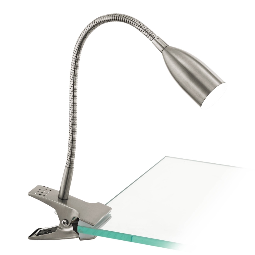 Eglo 54647 - Candeeiro de mesa LED com clipe LED/4,5W/230V 3000K cromado mate