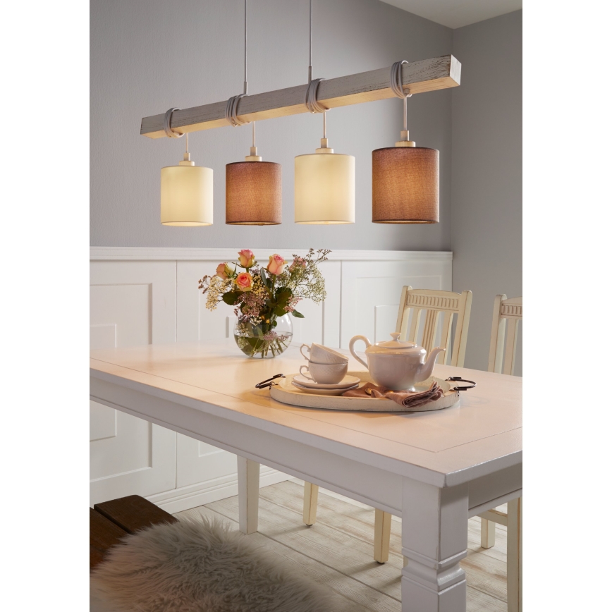 Eglo 55206 - Candeeiro suspenso TOWNSHEND 4xE27/60W/230V