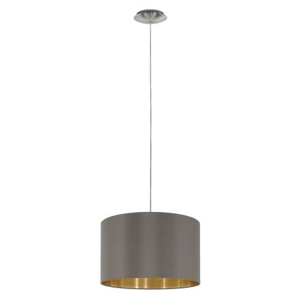 Eglo 55269 - Candeeiro suspenso MASERLO 1xE27/60W/230V castanho
