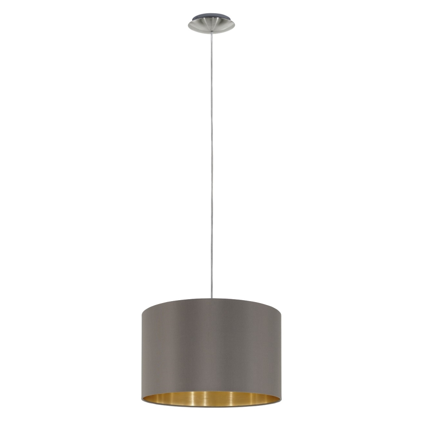 Eglo 55269 - Candeeiro suspenso MASERLO 1xE27/60W/230V castanho