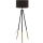 Eglo 55291 - Candeeiro de chão BIDFORD 1xE27/60W/230V preto/castanho