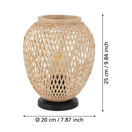 Eglo 55699 - Candeeiro de mesa DEMBLEBY 1xE27/40W/230V bege