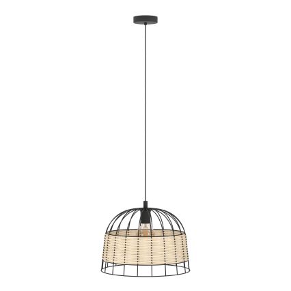 Eglo 55709 - Candeeiro suspenso ANWICK 1xE27/40W/230V vime
