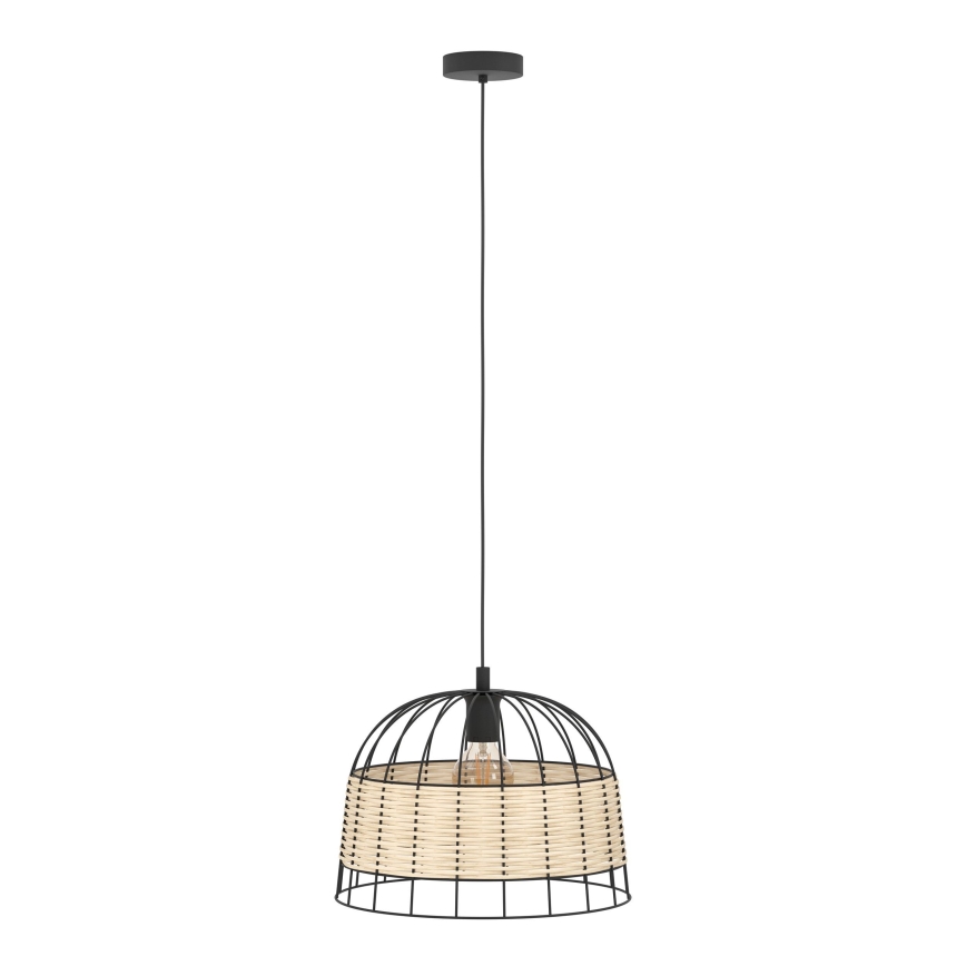 Eglo 55709 - Candeeiro suspenso ANWICK 1xE27/40W/230V vime