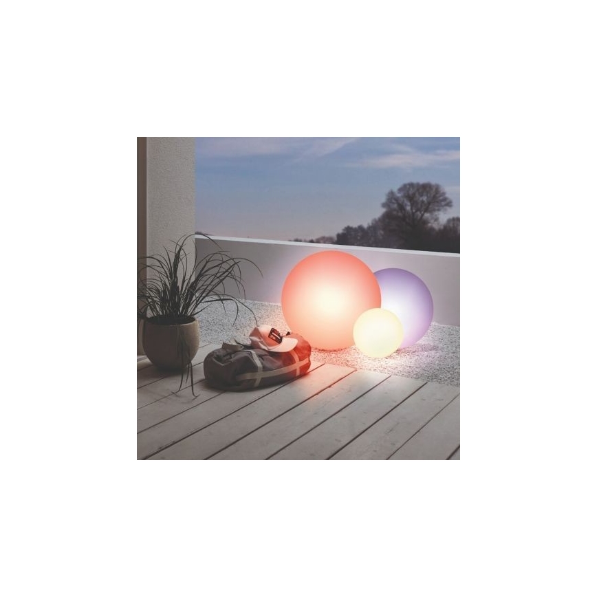 Eglo 55784 - LED RGBW Iluminação exterior MONTEROLO-C 1xE27/9W/230V IP65 diâmetro 39 cm + controlo remoto