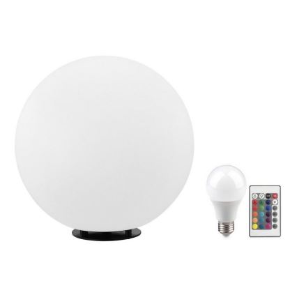 Eglo 55786 - LED RGBW Candeeiro exterior MONTEROLO-C 1xE27/9W/230V 2700-6500K IP65 diâmetro 30 cm + comando