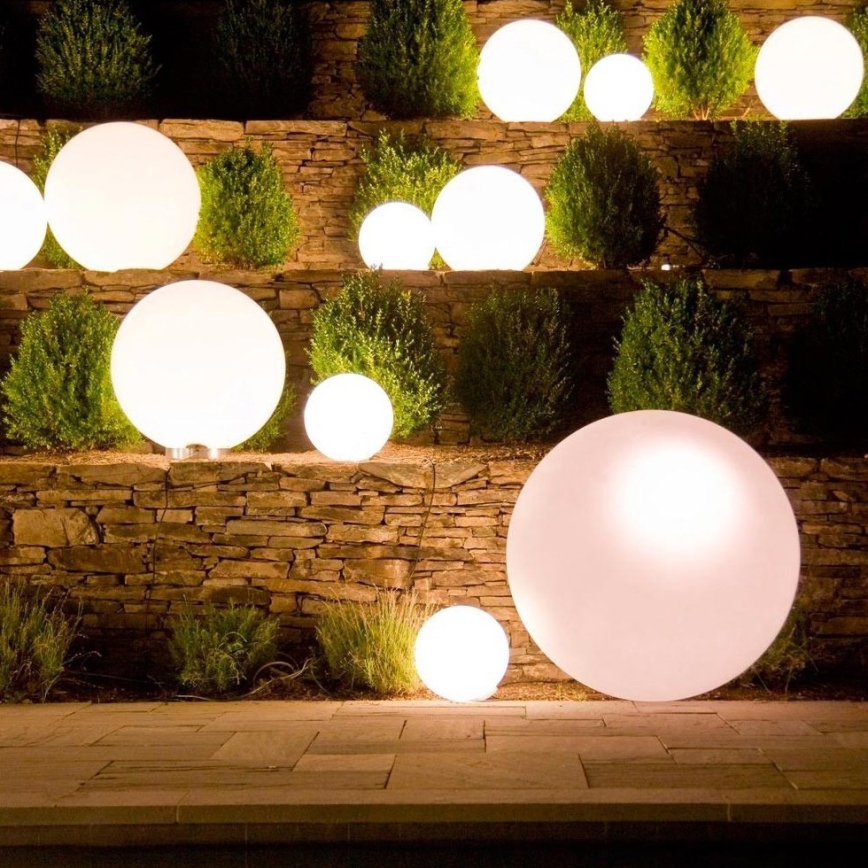 Eglo 55786 - LED RGBW Candeeiro exterior MONTEROLO-C 1xE27/9W/230V 2700-6500K IP65 diâmetro 30 cm + comando