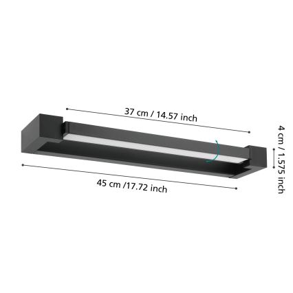 Eglo 56464 - Iluminação de espelho para casa de banho LED GEMILIANA LED/8,9W/230V 4000K 45 cm IP44