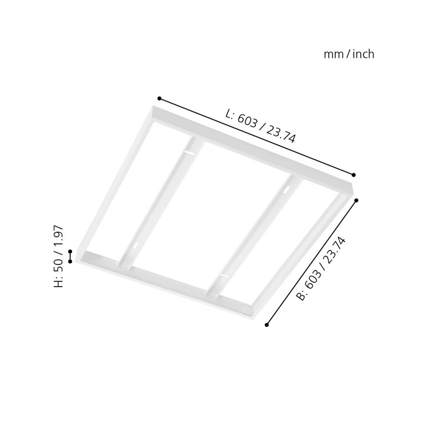 Eglo - Moldura para painel de teto 603x603mm