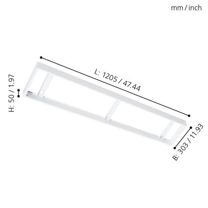 Eglo - Moldura para painel de teto 1205x303mm