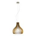 Eglo 61916 - Candeeiro suspenso TINDORI 1xE27/60W/230V diâmetro 38 cm castanho