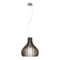 Eglo 61917 - Candeeiro suspenso TINDORI 1xE27/60W/230V diâmetro 38 cm castanho
