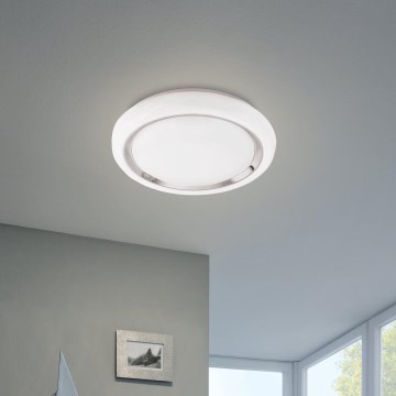 Eglo 64529 - Iluminação de teto LED RGBW com regulação CAPASSO-C LED/17W/230V branco