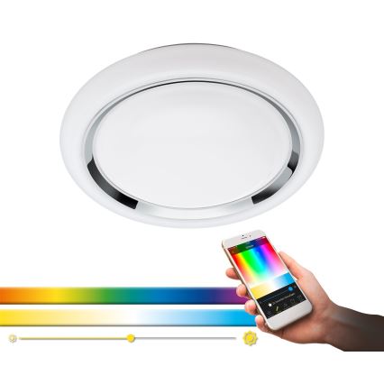 Eglo 64529 - Iluminação de teto LED RGBW com regulação CAPASSO-C LED/17W/230V branco
