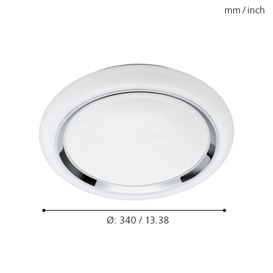 Eglo 64529 - Iluminação de teto LED RGBW com regulação CAPASSO-C LED/17W/230V branco