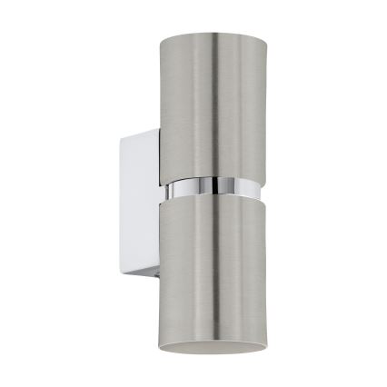 Eglo 64794 - Iluminação de parede LED PASSA PRO 2xGU10/3,3W/230V 3000K cromado mate