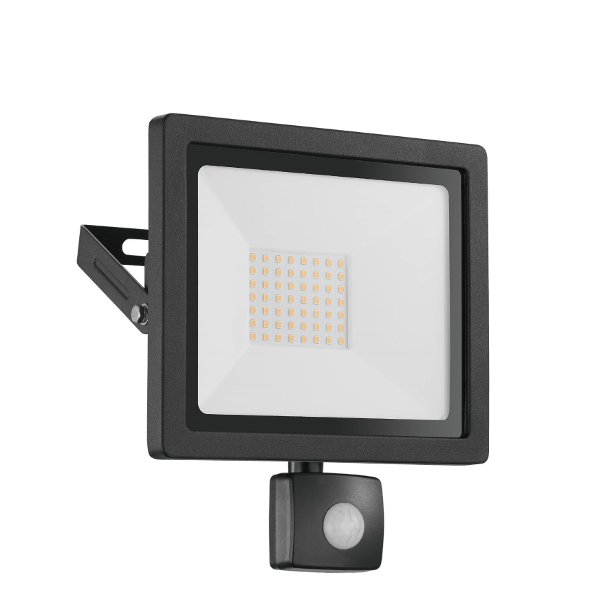 Eglo 64873 - Holofote LED com sensor FILETTI LED/50W/230V 3000K IP44 preto