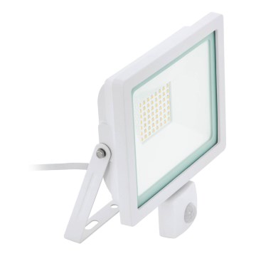 Eglo 64877 - Holofote LED com sensor FILETTI LED/50W/230V 3000K IP44 branco