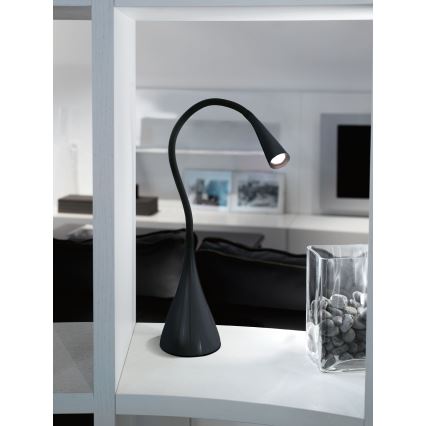 Eglo 64975 -Candeeiro de mesa LED flexível com regulação SNAPORA PRO LED/3,5W/230V 3000K preto