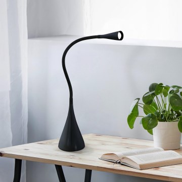 Eglo 64975 -Candeeiro de mesa LED flexível com regulação SNAPORA PRO LED/3,5W/230V 3000K preto