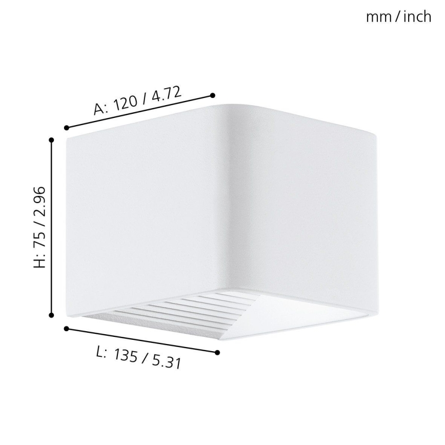 Eglo 65043 - Iluminação de parede exterior LED DONINNI PRO LED/5W/230V IP44 branco