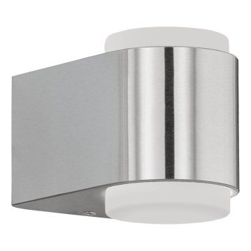 Eglo 65054 - Iluminação de parede exterior LED BRIONES PRO 2xLED/3W/230V IP44 cromado brilhante
