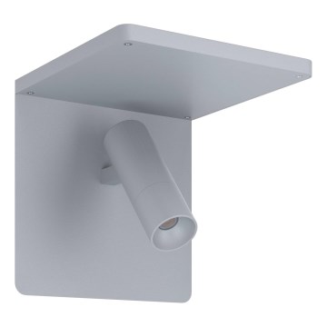 Eglo 67564 - LED Iluminação de parede com prateleira CIGLIE LED/8,1W/230V cinzento
