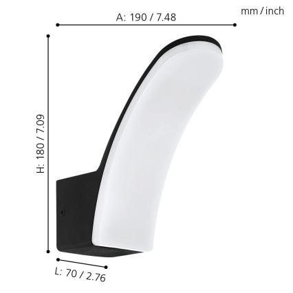 Eglo 74021 - Iluminação de parede exterior LED LACONELLA LED/11,5W/230V 4000K IP44