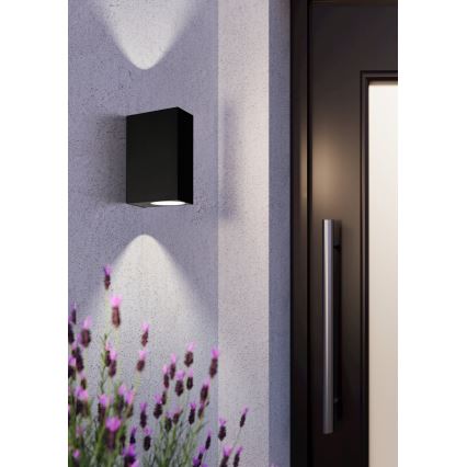 Eglo 74023 - Iluminação de parede exterior SCOGLIERA 2xGU10/5W/230V IP44