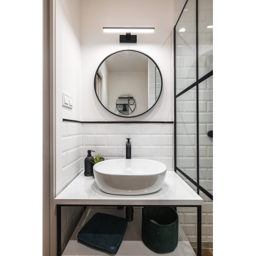 Eglo 74061 - Iluminação de espelho para casa de banho LED GALENZANA LED/7,4W/230V 4000K 40 cm IP44 preto