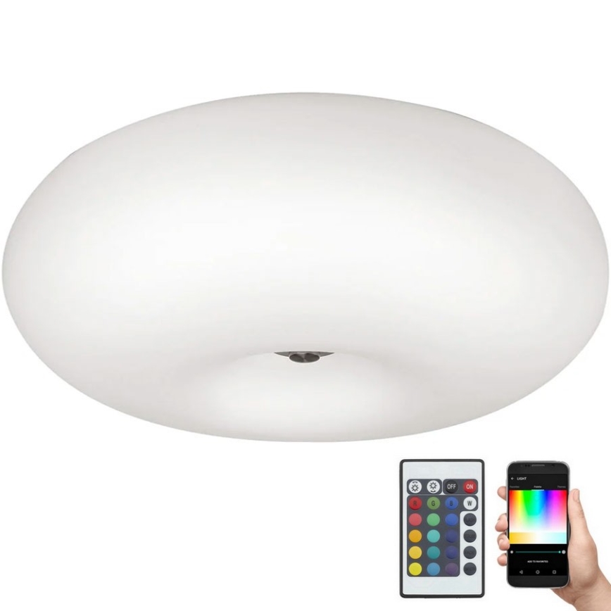 Eglo 75353 - Iluminação de teto LED RGBW com regulação OPTICA-C 2xE27/7,5W/230V diâmetro 35 cm + comando