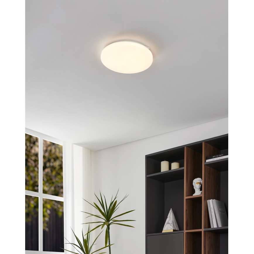 Eglo - Iluminação de teto LED com sensor de movimento LED/15,5W/230V 3000K diâmetro 33 cm branco
