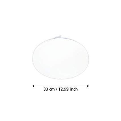 Eglo - Iluminação de teto LED com sensor de movimento LED/15,5W/230V 3000K diâmetro 33 cm branco