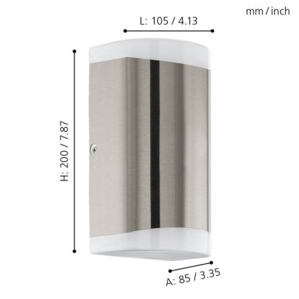 Eglo - Iluminação de parede exterior LED 2xGU10/4,6W/230V IP44