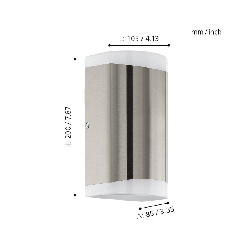Eglo - Iluminação de parede exterior LED 2xGU10/4,6W/230V IP44