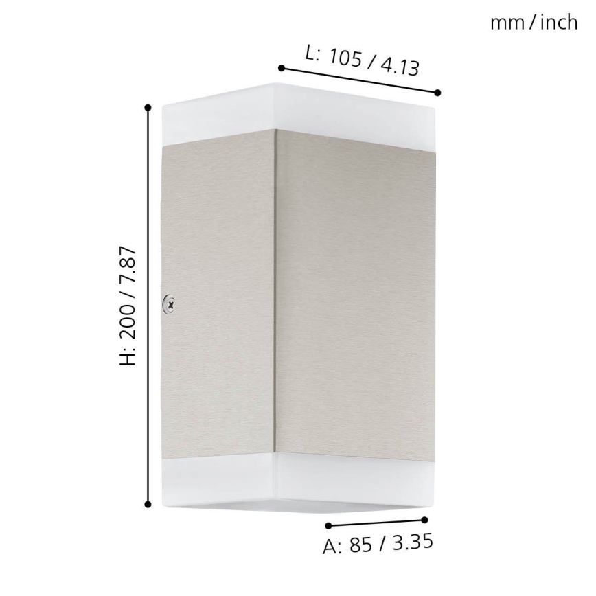 Eglo - Iluminação de parede exterior LED 2xGU10/4,6W/230V IP44