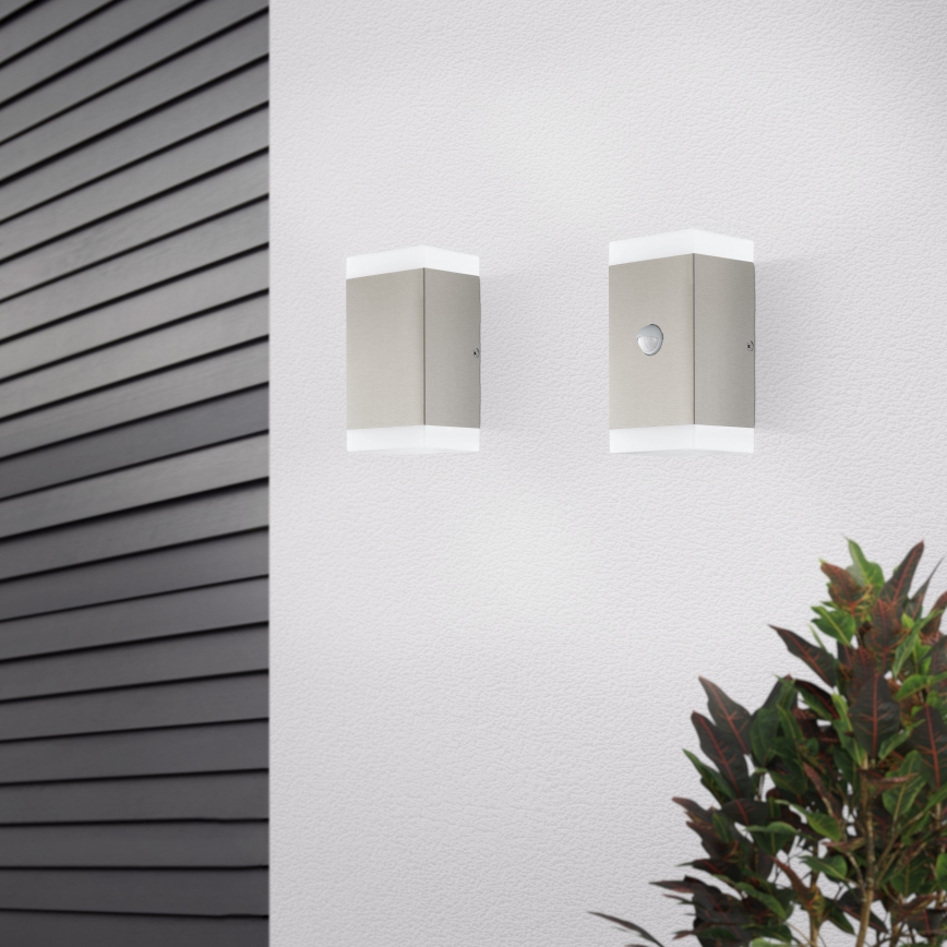 Eglo - Iluminação de parede exterior LED com sensor 2xGU10/4,6W/230V IP44