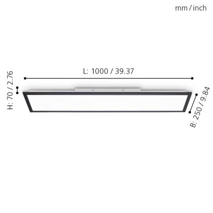 Eglo - Painel LED com regulação LED/25W/230V 2700-5000K + controlo remoto
