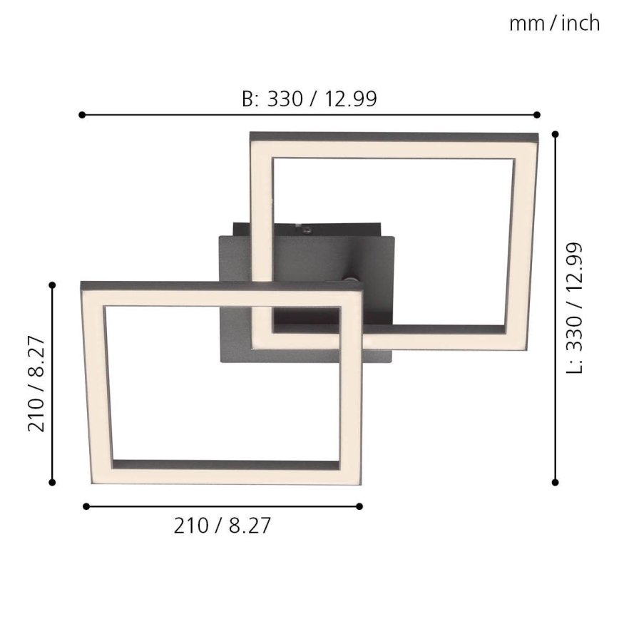 Eglo 75569 - Iluminação de teto LED PALMAVES LED/20,5W/230V