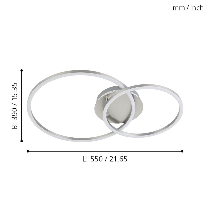 Eglo - Candelabro integrado LED RGB com regulação LED/21,5W/230V 3000-6500K + controlo remoto