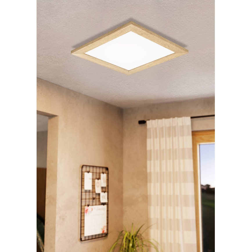 Eglo 75643 - Iluminação de teto LED CALEMAR LED/19W/230V 4000K 43,7x 43,7 cm castanho