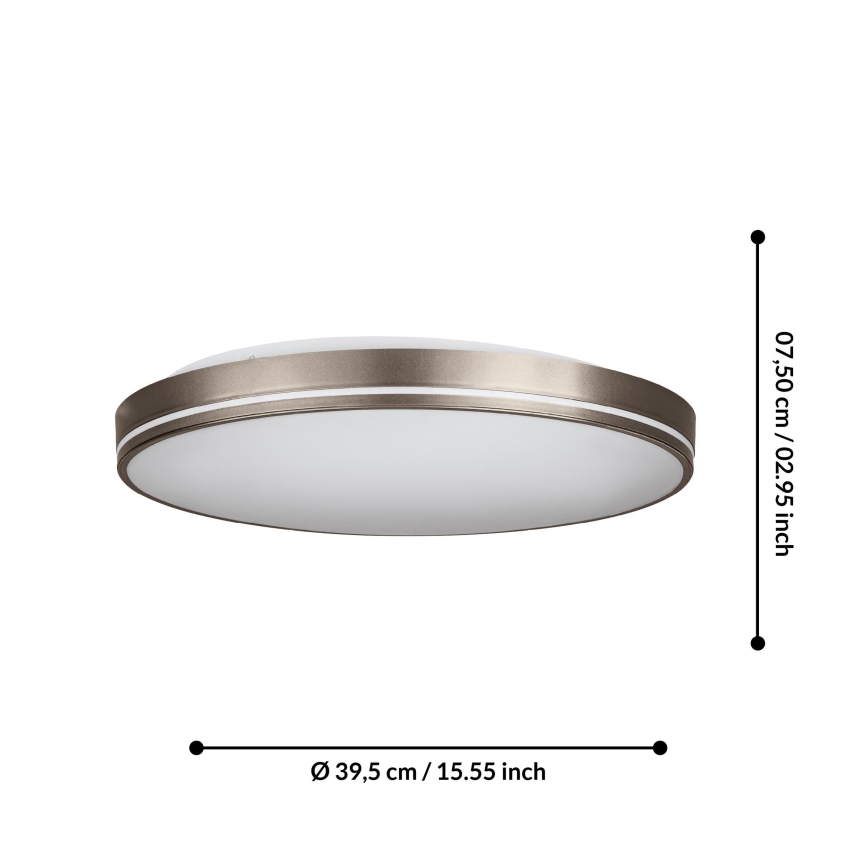 Eglo - Iluminação de teto LED com regulação LED/22W/230V 3000-6500K + controlo remoto