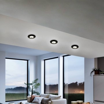 Eglo 75765 - CONJUNTO 3x Focos de encastrar LED ZUJAR LED/3,4W/230V preto