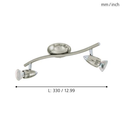 Eglo 78023 - Foco LED MAGNUM 2xGU10/3W/230V 3000K cromado mate