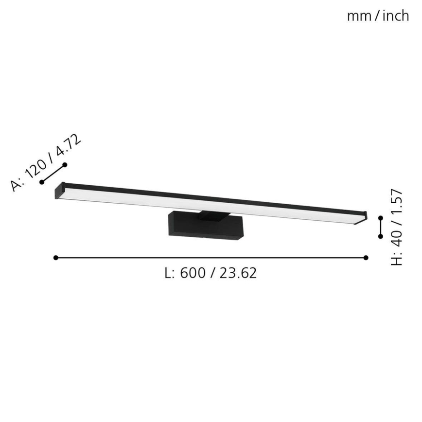 Eglo 780431 - Iluminação de espelho para casa de banho LED BETETA LED/11W/230V 60 cm IP44 preto