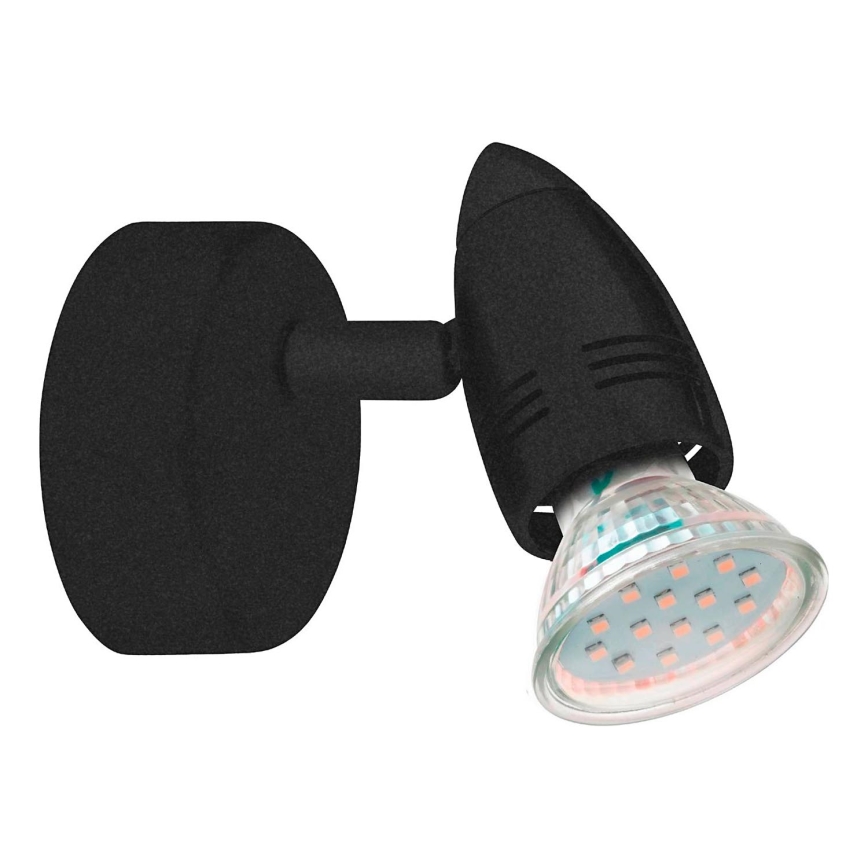 Eglo 780443 - Foco de parede LED SABADELL 1xGU10/2,8W/230V 3000K preto